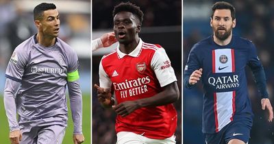 Arsenal star Bukayo Saka compared to Lionel Messi and Cristiano Ronaldo - “unbelievable”