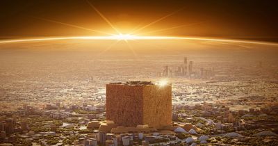 Saudi Arabia to build a 400m high golden cube with a massive tower inside