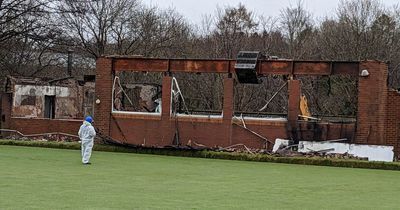Dramatic footage shows fire-hit Milngavie bowling club knocked to the ground in demolition