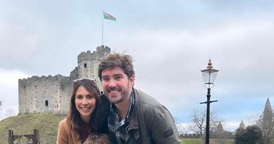 Alex Jones takes her children 'back to where it all started' at the Welsh castle where she got married
