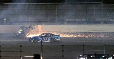 Nascar star suffers terrifying upside-down crash after last lap move for lead