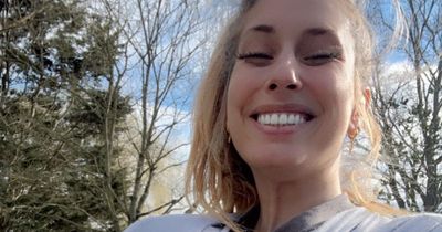 Stacey Solomon asks fans 'not to shout' as she attempts baby sling for first time