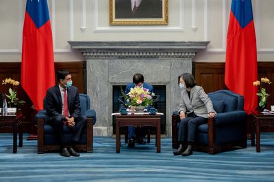 Taiwan is bolstering military exchanges with U.S., President Tsai says