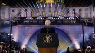 Biden says Ukraine remains free as Putin faces ‘iron will’ of West