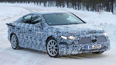 Mercedes-Benz CLA Sedan EV Spied For The First Time