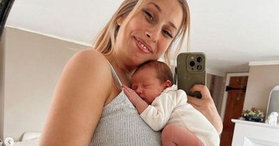 Stacey Solomon pleads 'don't shout at me' after putting baby in sling