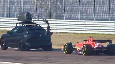 Ferrari SF-23 Promo Film Shot With Alfa Romeo Stelvio Camera Cars