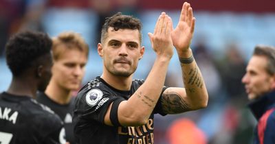 What Granit Xhaka did during Arsenal's injury-time celebrations vs Aston Villa