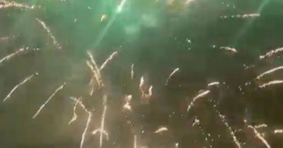 Liverpool fans set off fireworks outside Real Madrid hotel in early hours