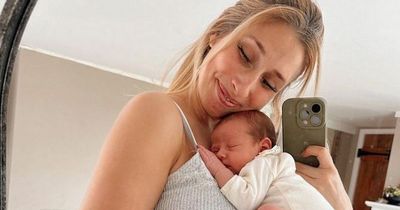 Stacey Solomon begs fans 'don't shout at me' as she shares parenting milestone with two-week old daughter Belle