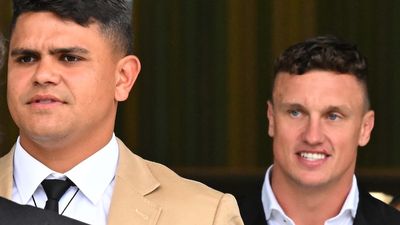 NRL players Jack Wighton and Latrell Mitchell plead not guilty over 'harmless' fight at Canberra nightclub