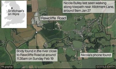 Map: Where police searched – and where a body was found – after Nicola Bulley’s disappearance