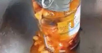 Man's hand hurt as tin of beans exploded when he tried to open them