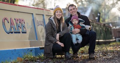 Couple who ditched top jobs to live on a narrowboat turn second one into a cafe