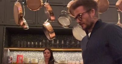 Fans obsessed with Victoria Beckham's reaction to David's 'top tossing' fail as they spot problem