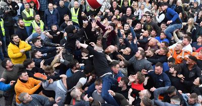 Atherstone Ball Game carnage as dozens punch each other in 'medieval football game'