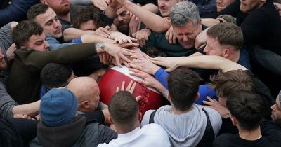 Thousands take part in 'medieval football clash' for Shrove Tuesday leaving revellers battered