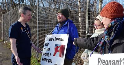 Furious doctor confronts anti-abortion group protesting 'for 40 days' outside Scots hospital