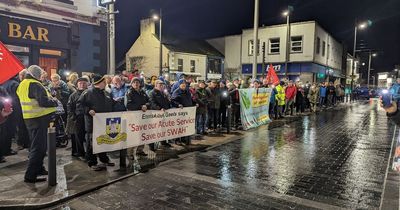 Hundreds turn out to protest over South West Acute Hospital crisis