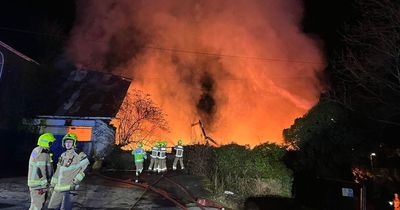 Father and son rush to save business after suspected arson sees huge fire destroy Pontardawe building