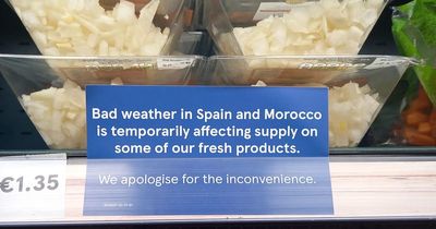 Dublin supermarkets struggle with weather related shortages as fruit and veg stock plummets