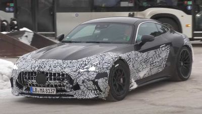 Next-Gen Mercedes-AMG GT Coupe Spied Winter Testing And Caked In Snow