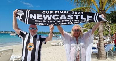 NUFC mad couple cut short holiday in Jamaica to watch Carabao Cup Final at Wembley