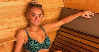 Katie McGlynn shows off her sensational figure in a bikini as she enjoys 'chill' time at a spa