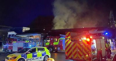 Emergency services scrambled as train catches on fire at Wilmslow station