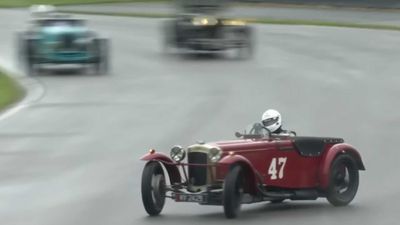 Watch Pre-War Race Cars Drift On A Damp Track At Goodwood Revival