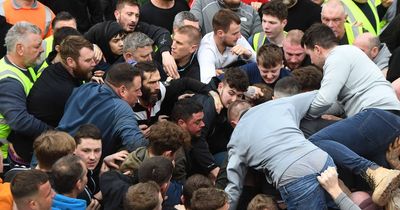 Atherstone Ball Game descends into violent chaos in 2023 edition of Pancake Day tradition