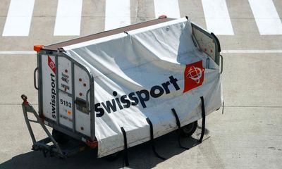 ‘Lavatory waste comes on us’: New York airport workers protest unsanitary conditions