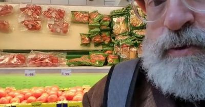 Journalist John Sweeney films 'loads of tomatoes' in Kyiv - as UK faces shortage