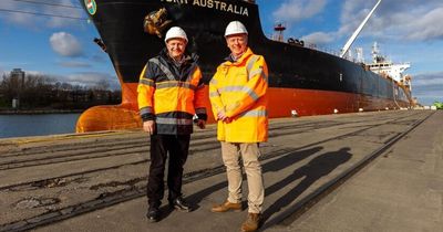 Massive tanker ship that could carry Titanic in its hold docks at Port of Sunderland