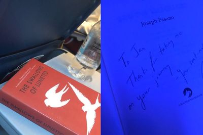‘Magical moment’ for author as he sat next to stranger on plane reading his book