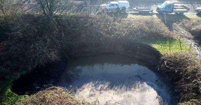 Mystery of massive sinkhole in Caerphilly