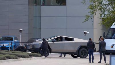 Watch The Cybertruck Go "Off-Road" At Tesla's Engineering HQ