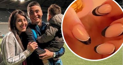 Miguel Almiron's wife Alexia Notto gets Wembley ready with Newcastle United nails