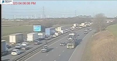 Huge M56 delays after multi-vehicle crash