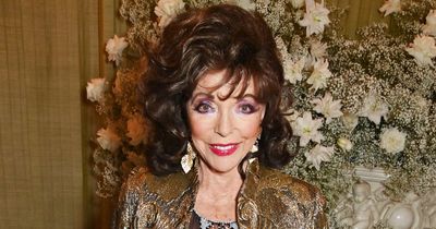 Joan Collins involved in frightening 'crash' after being hit by masked cyclist on pavement