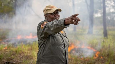 Kakadu park rangers and traditional owners burning in the Top End's wet season