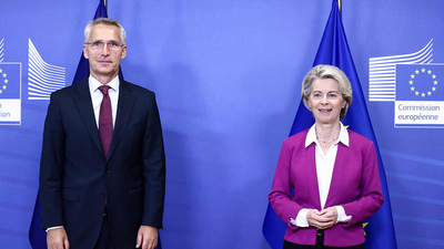 Ursula Von der Leyen and Jens Stoltenberg mark anniversaries of Ukraine war and Estonian independence