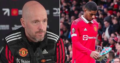 Erik ten Hag gives Marcus Rashford update after Man Utd forward spotted hobbling