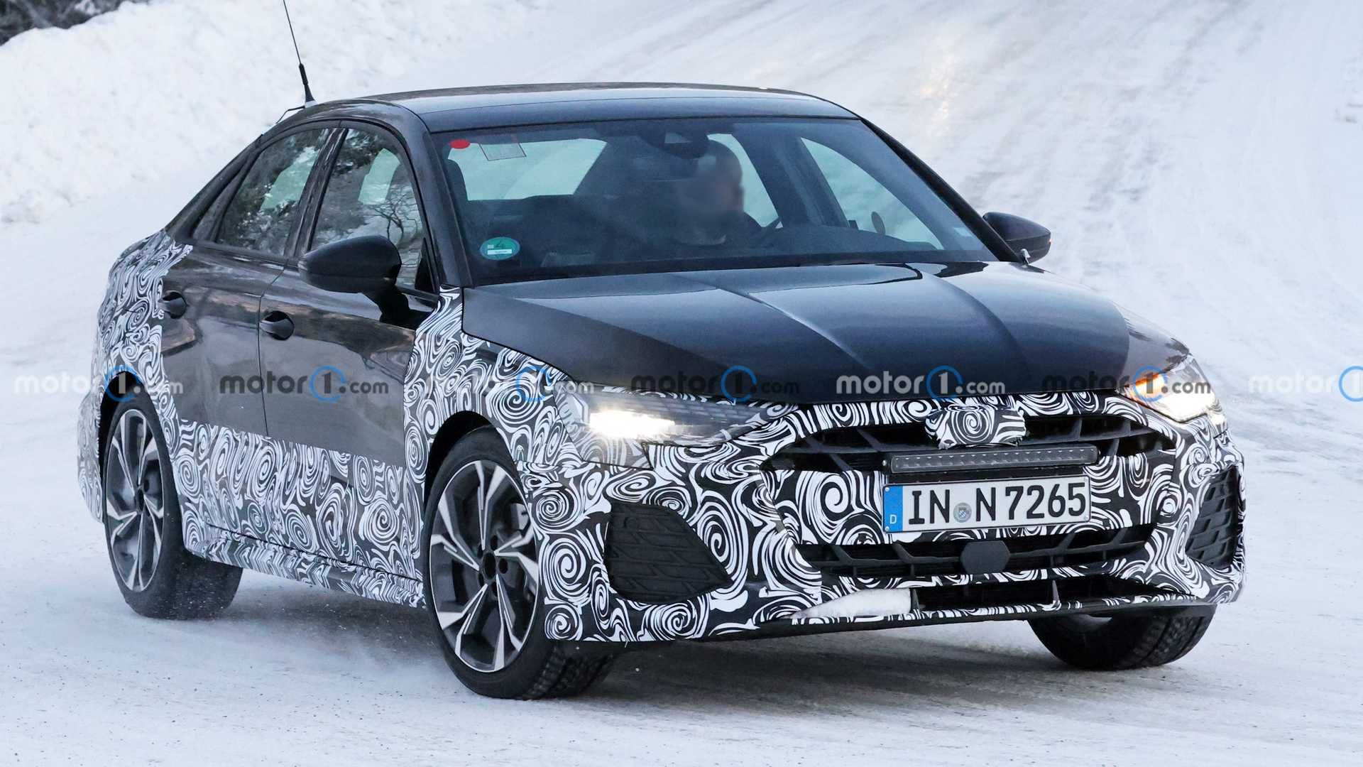 2024 Audi A3 Sedan Makes Spy Debut Hiding Minor Changes