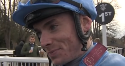 Jockey's unfortunate slip of the tongue leaves Sky Sports reporter in stitches