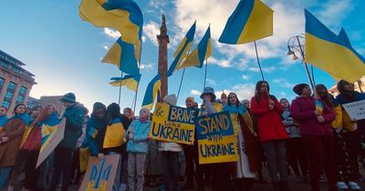 Glasgow George Square demonstration held to mark one year since Russia invasion of Ukraine