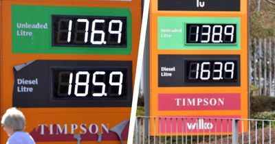 The huge drop in petrol and diesel prices in just six months