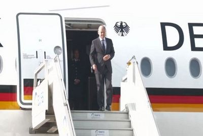 German Chancellor Olaf Scholz arrives in India for two-day visit