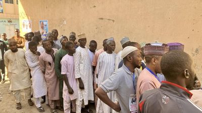 Nigerians vote for new president in tight three-way first round