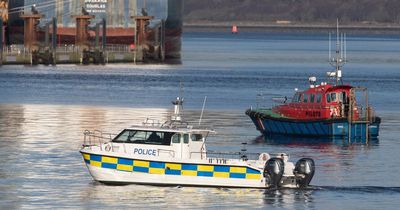 Major rescue operation resumes on Clyde after tugboat with two people onboard capsizes